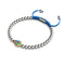 Cerf-volant | Or rose 18 carats et argent et bleu | Émail | Bracelet Charmballa en Cristal de Macramé